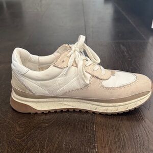 Madewell White and Tan Sneakers